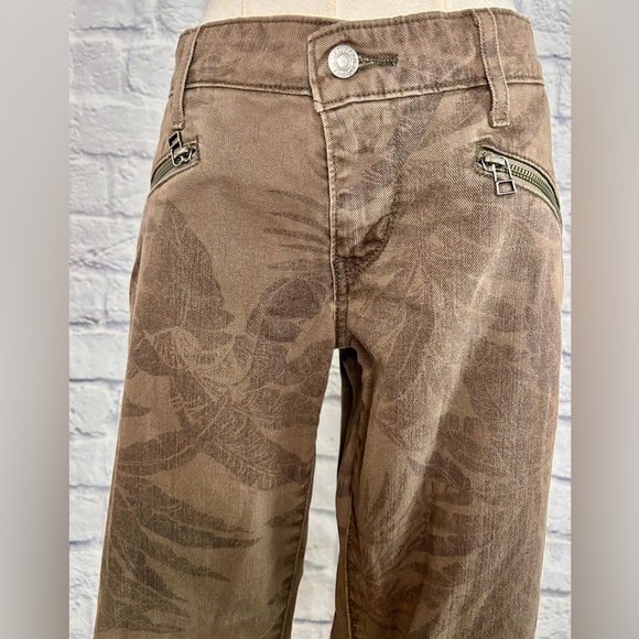 Levi’s LEAF PRINT 711 Skinny Denim Jeans RARE Light Brown Low Rise Slim Fit - Picture 3 of 13